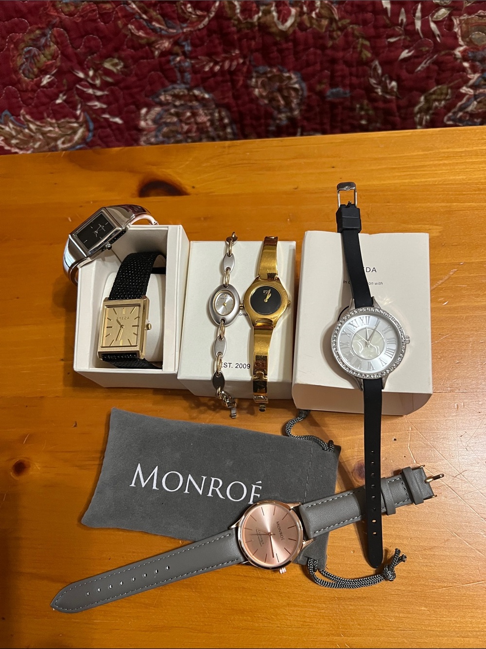 Bundle of 6 Assorted Women's Watch Collection - Black, Gold, Silver